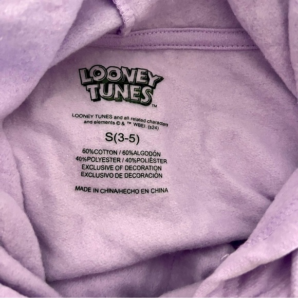 Looney Tunes Small All Over Graphic Pullover Hoodie Happiness,Love,Feeling Good - Picture 5 of 8